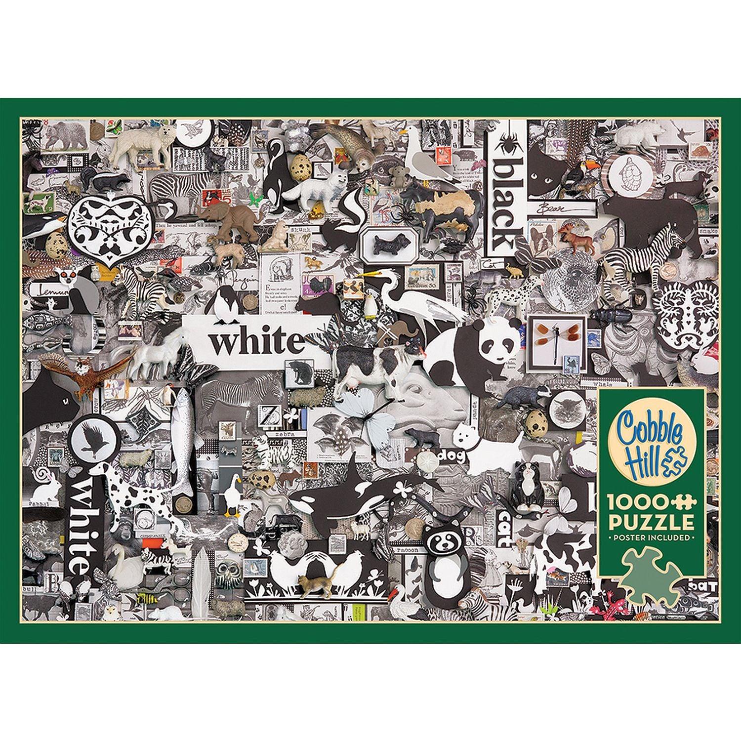 Cobble Hill - Animaux en Noir et Blanc (Jigsaw Puzzle 1000 pièces)