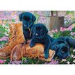 Cobble Hill - Chiots de Labrador Noir (Plateau de Puzzle)