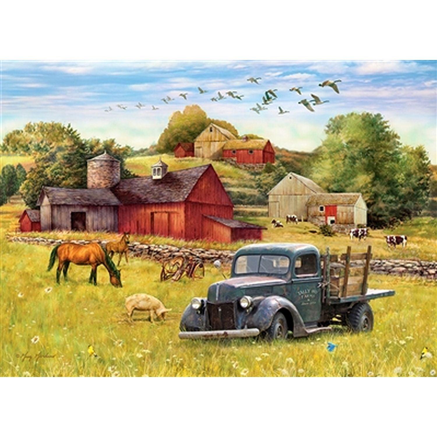 Cobble Hill - Ferme du camion bleu (plateau à puzzle de 35 pièces)