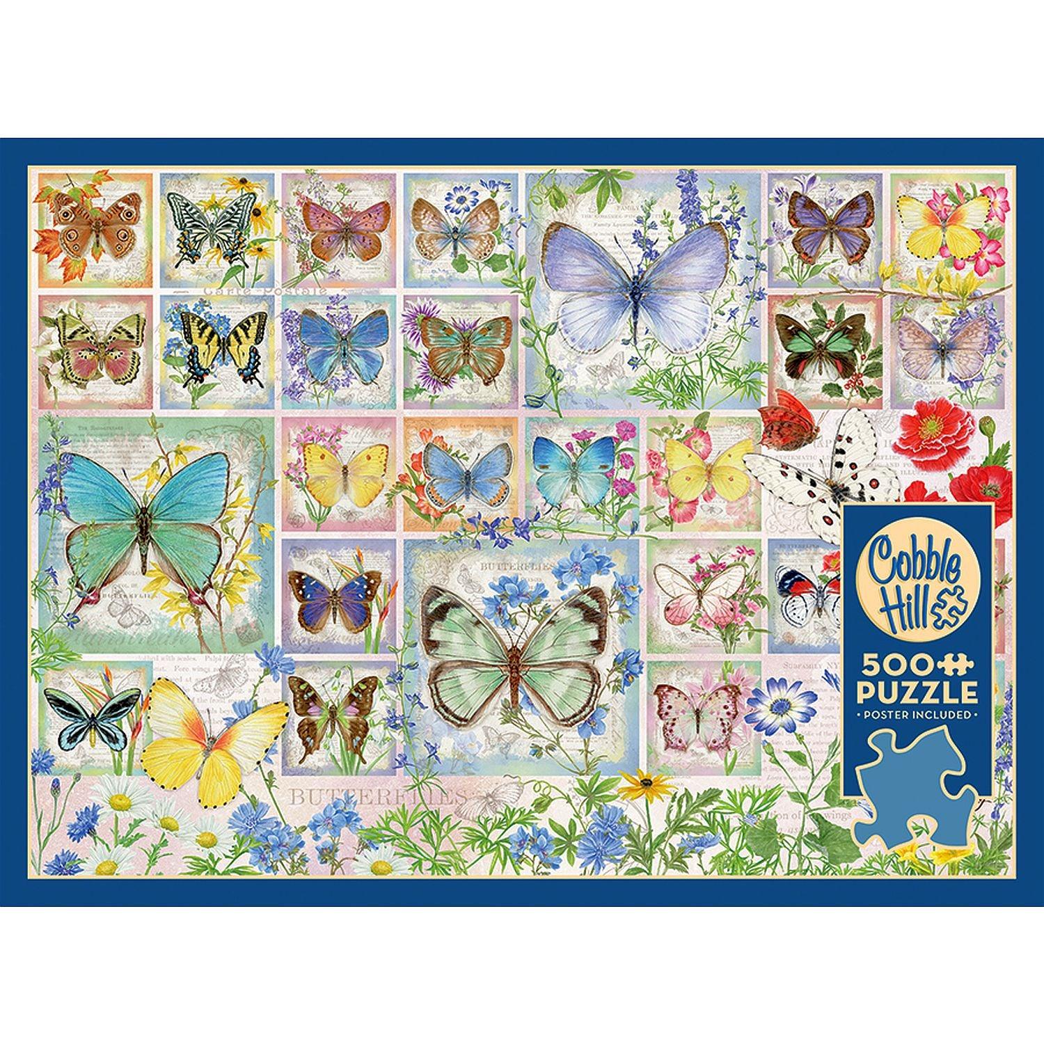 Cobble Hill - Butterfly Tiles (500-Piece Puzzle)