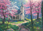 Cobble Hill - Chapelle aux cerisiers en fleurs (plateau à puzzle de 35 pièces)