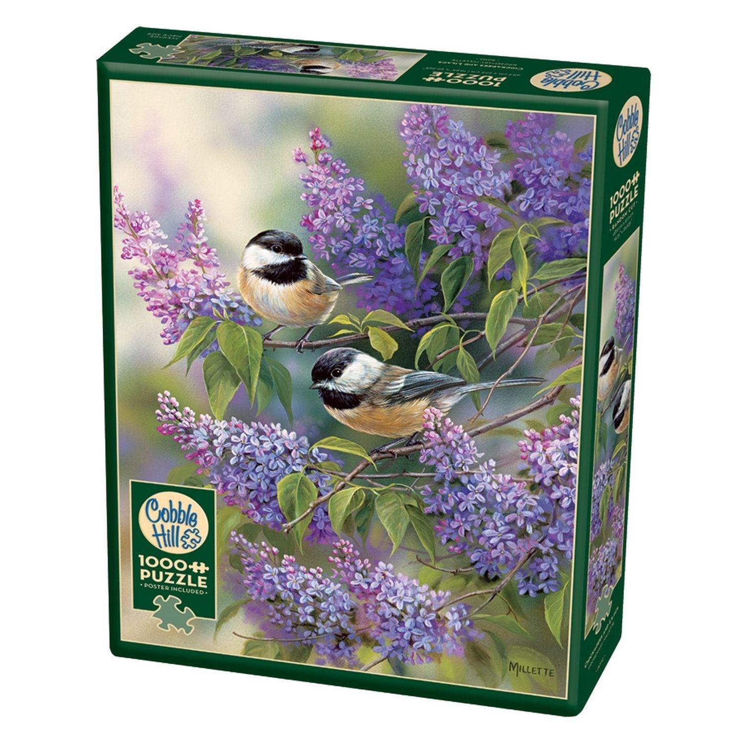 Cobble Hill - Chickadees And Lilacs (1000-Piece Puzzle)
