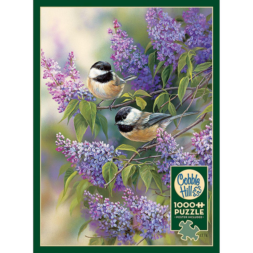 Cobble Hill - Chickadees And Lilacs (1000-Piece Puzzle)