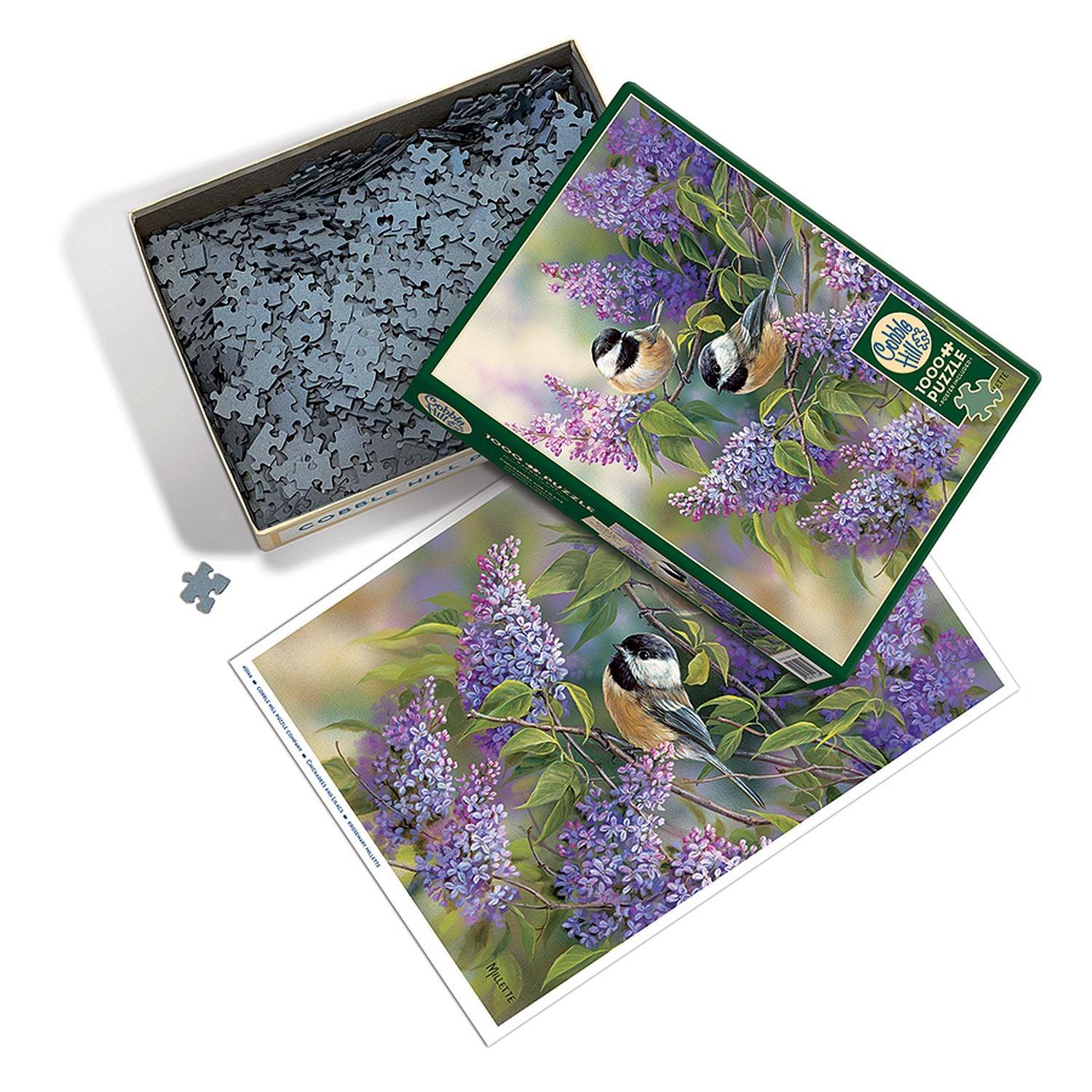 Cobble Hill - Chickadees And Lilacs (1000-Piece Puzzle)