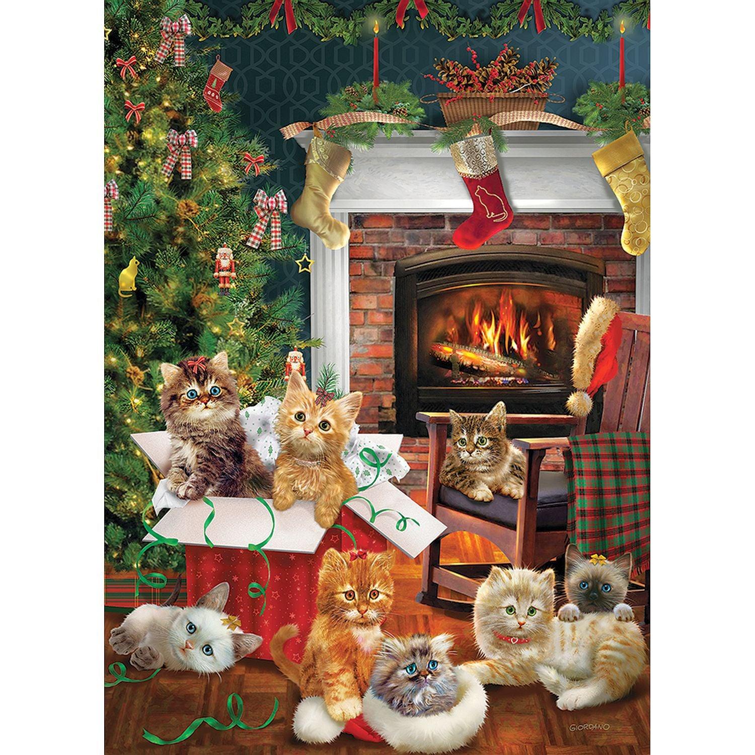 Cobble Hill - Christmas Kittens (1000-Piece Puzzle)