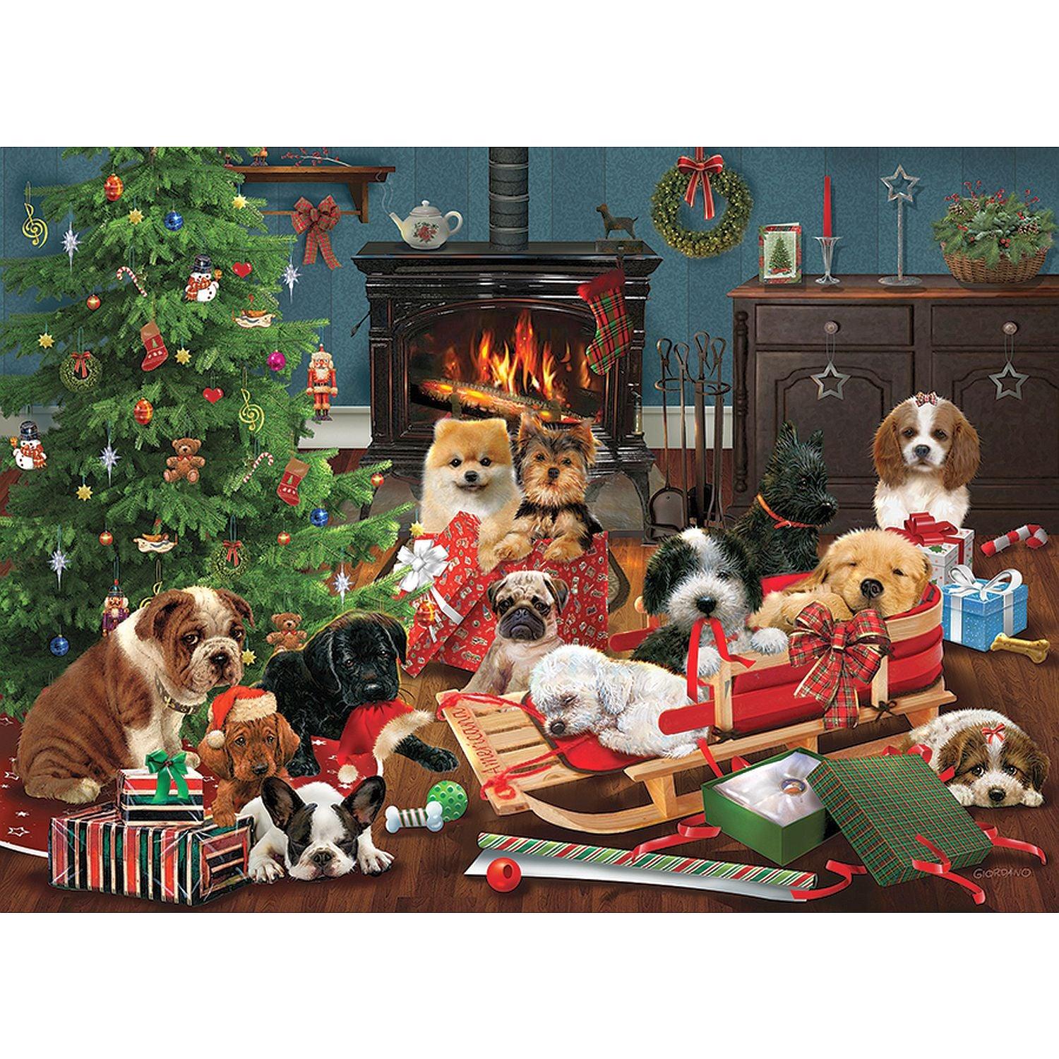 Cobble Hill - Christmas Puppies (1000-Piece Puzzle)