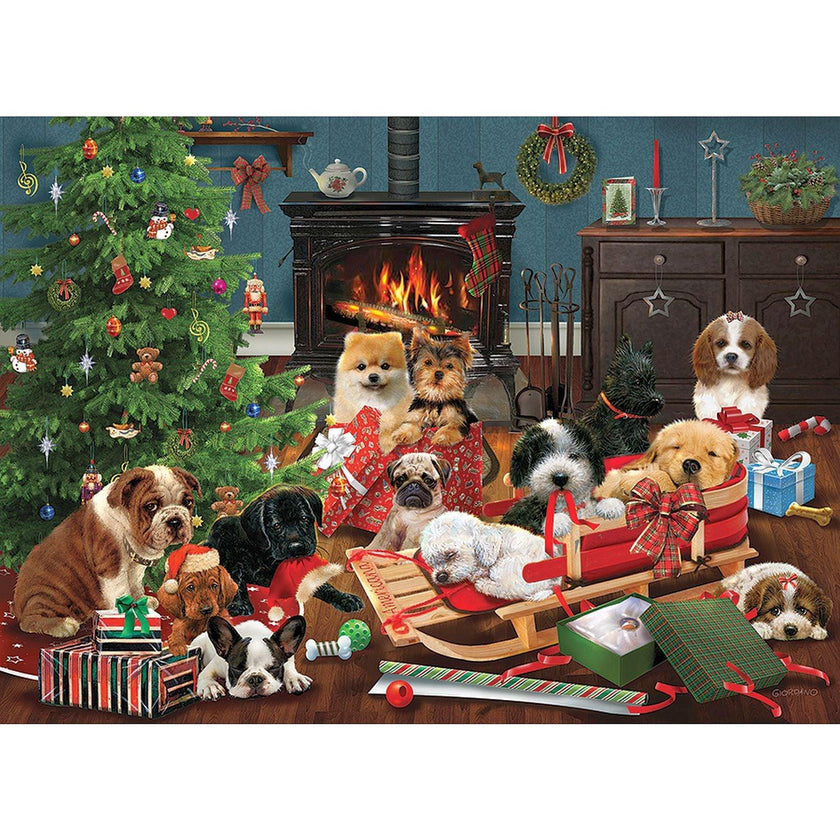 Cobble Hill - Christmas Puppies (1000-Piece Puzzle)