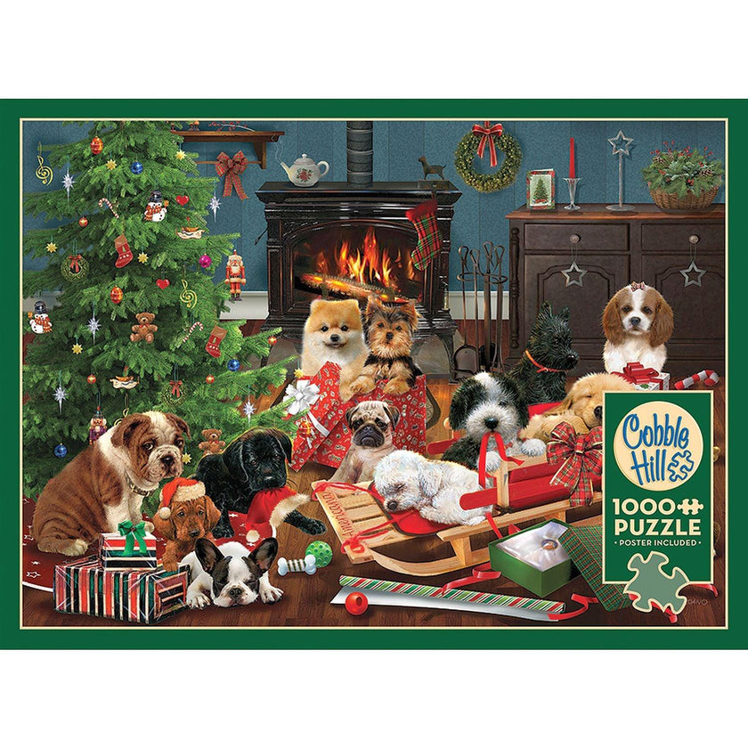 Cobble Hill - Christmas Puppies (1000-Piece Puzzle)