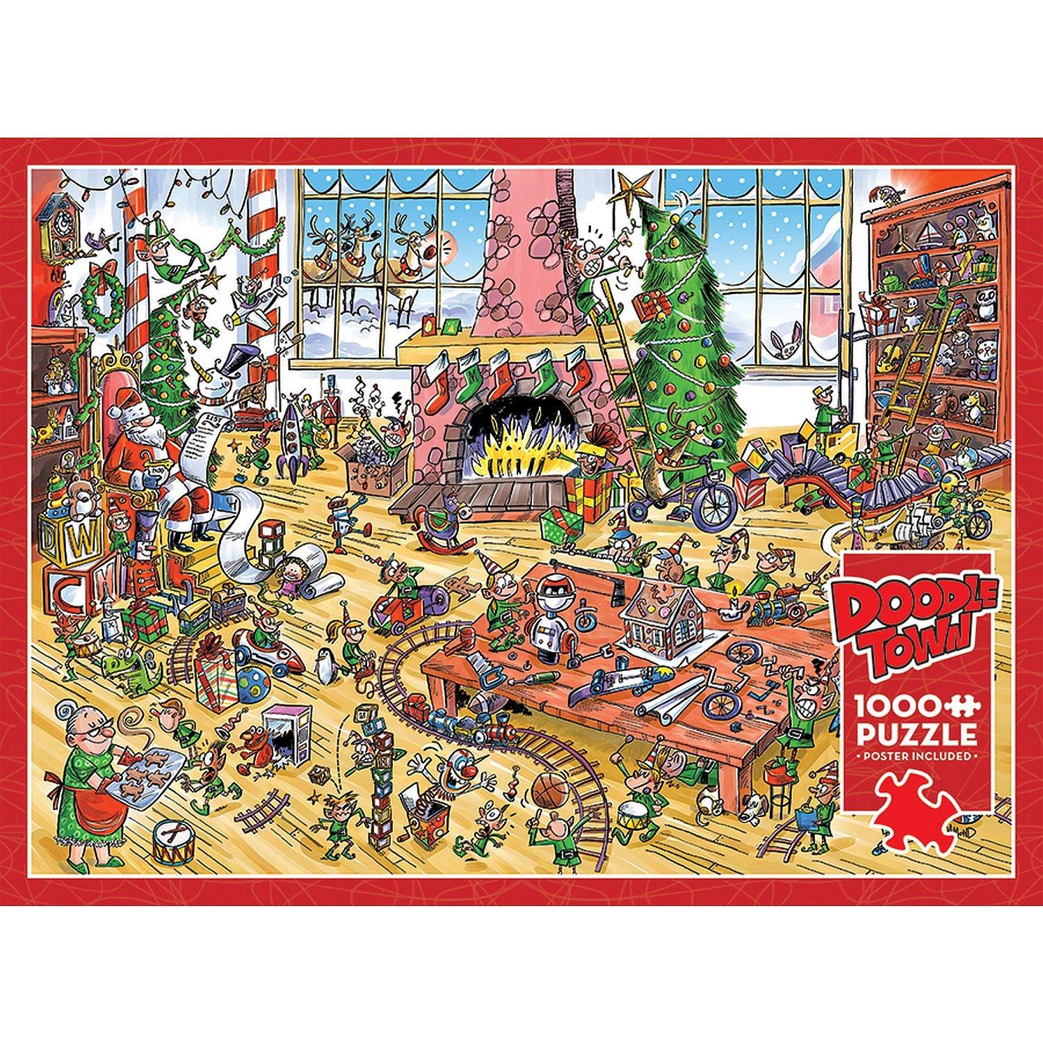 Cobble Hill - Doodletown - Elves At Work (1000-Piece Puzzle)