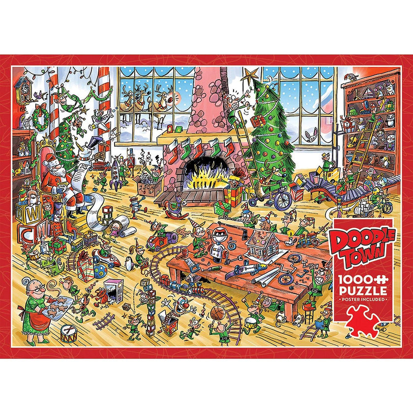Cobble Hill - Doodletown - Elves At Work (1000-Piece Puzzle)