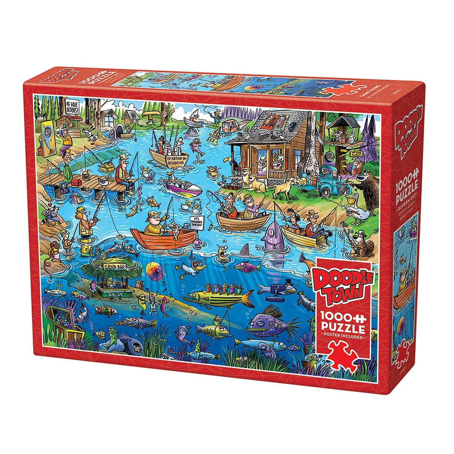 Cobble Hill - Doodletown - Gone Fishing (1000-Piece Puzzle)
