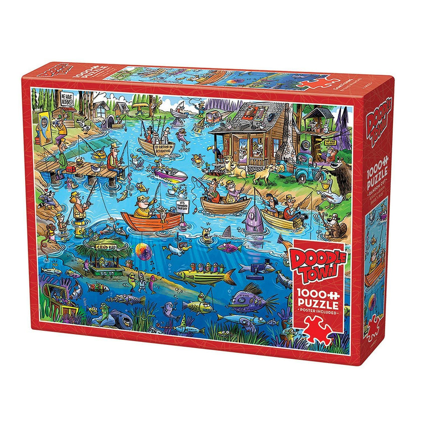 Cobble Hill - Doodletown - Gone Fishing (1000-Piece Puzzle)