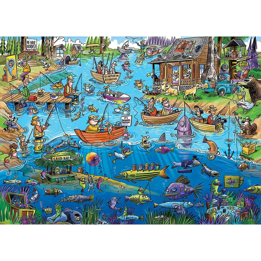 Cobble Hill - Doodletown - Gone Fishing (1000-Piece Puzzle)