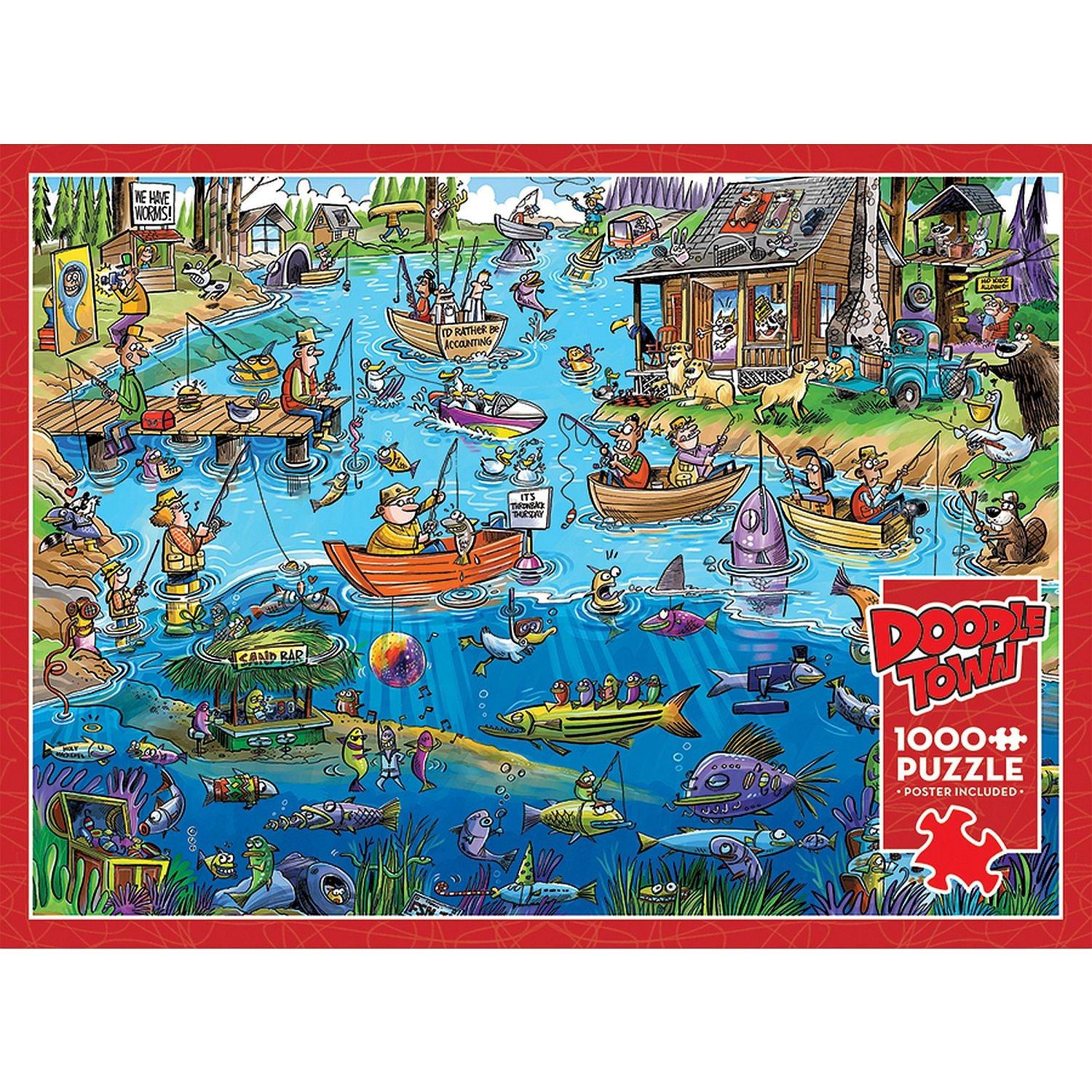 Cobble Hill - Doodletown - Gone Fishing (1000-Piece Puzzle)