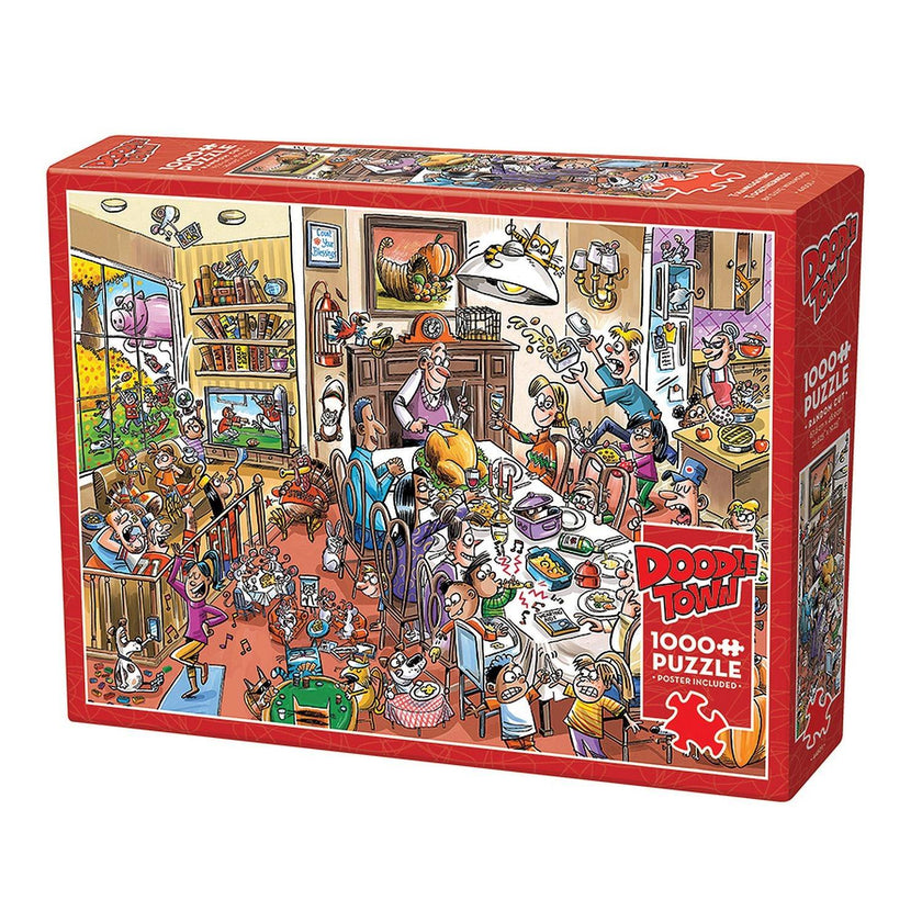 Cobble Hill - Doodletown - Thanksgiving Togetherness (1000-Piece Puzzle)