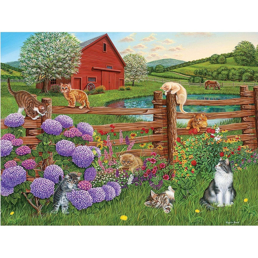 Cobble Hill - Farm Cats (275-Piece Puzzle)