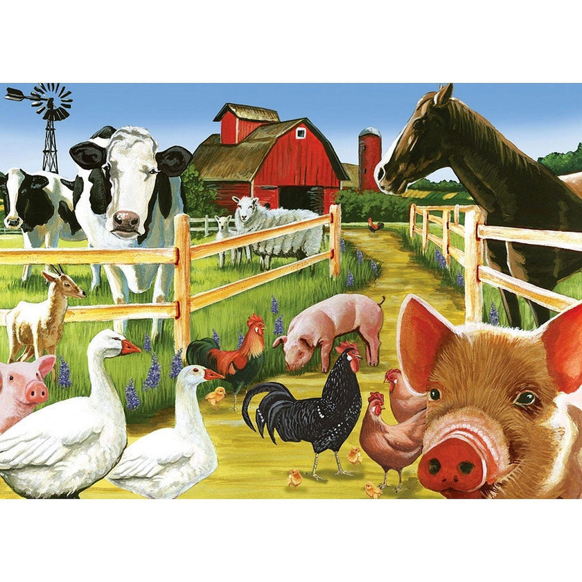 Cobble Hill - Farmyard Welcome (35-Piece Puzzle Tray)