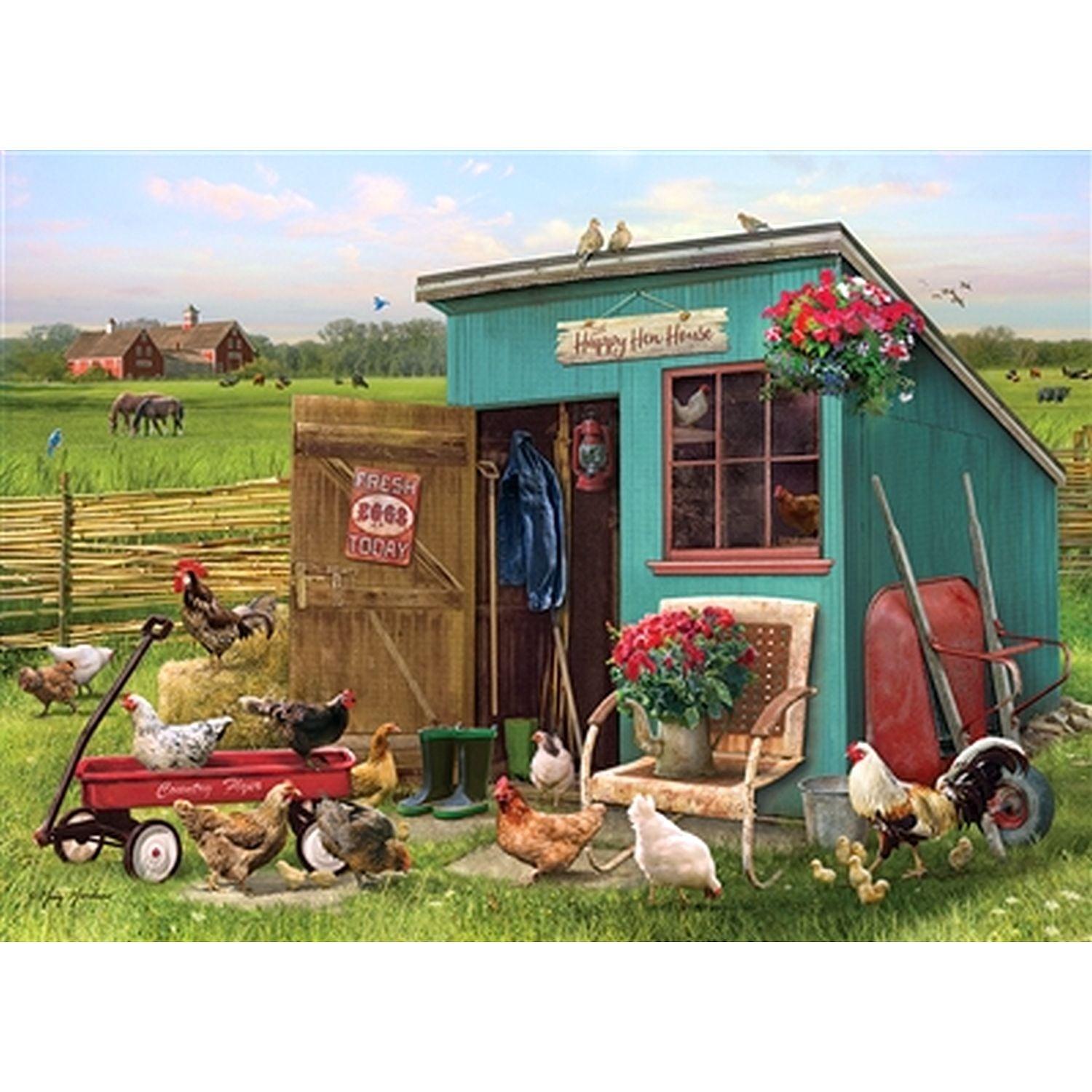 Cobble Hill - Happy Hens (35-Piece Puzzle Tray)