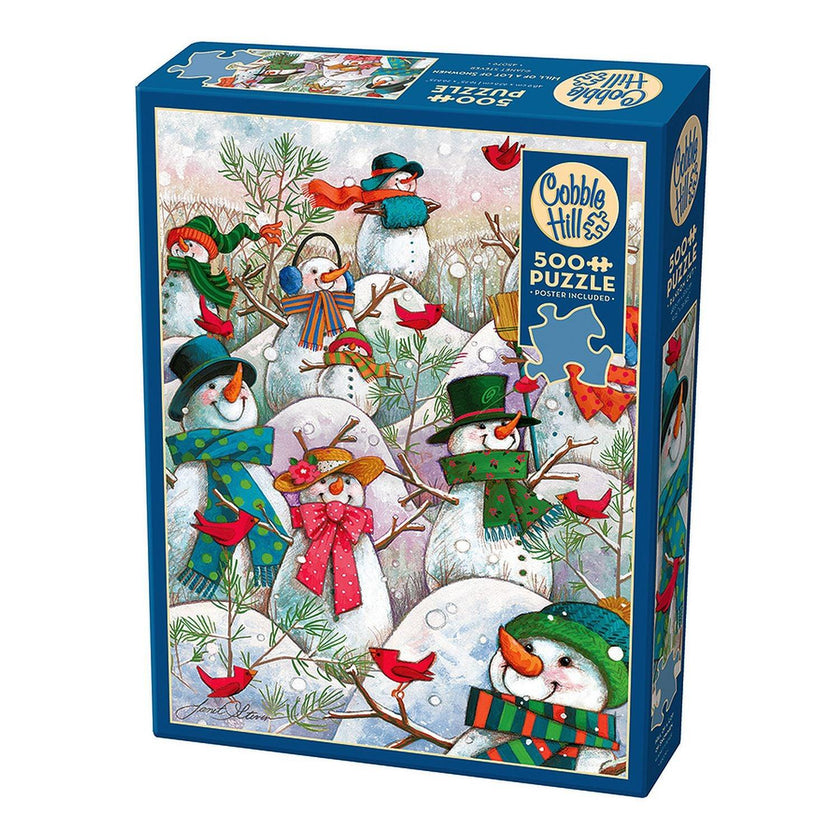 Cobble Hill - Hill of A Lot of Snowmen (500-Piece Puzzle)
