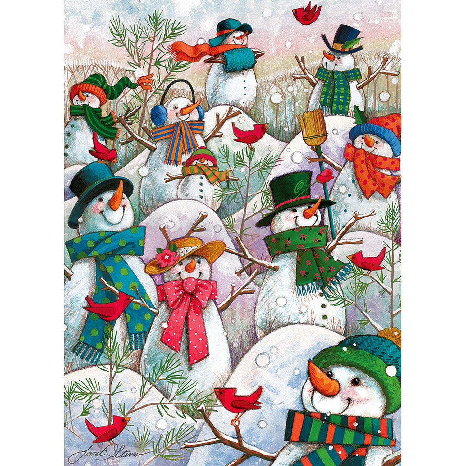 Cobble Hill - Hill of A Lot of Snowmen (500-Piece Puzzle)
