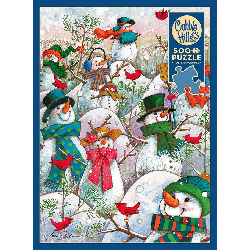 Cobble Hill - Hill of A Lot of Snowmen (500-Piece Puzzle)