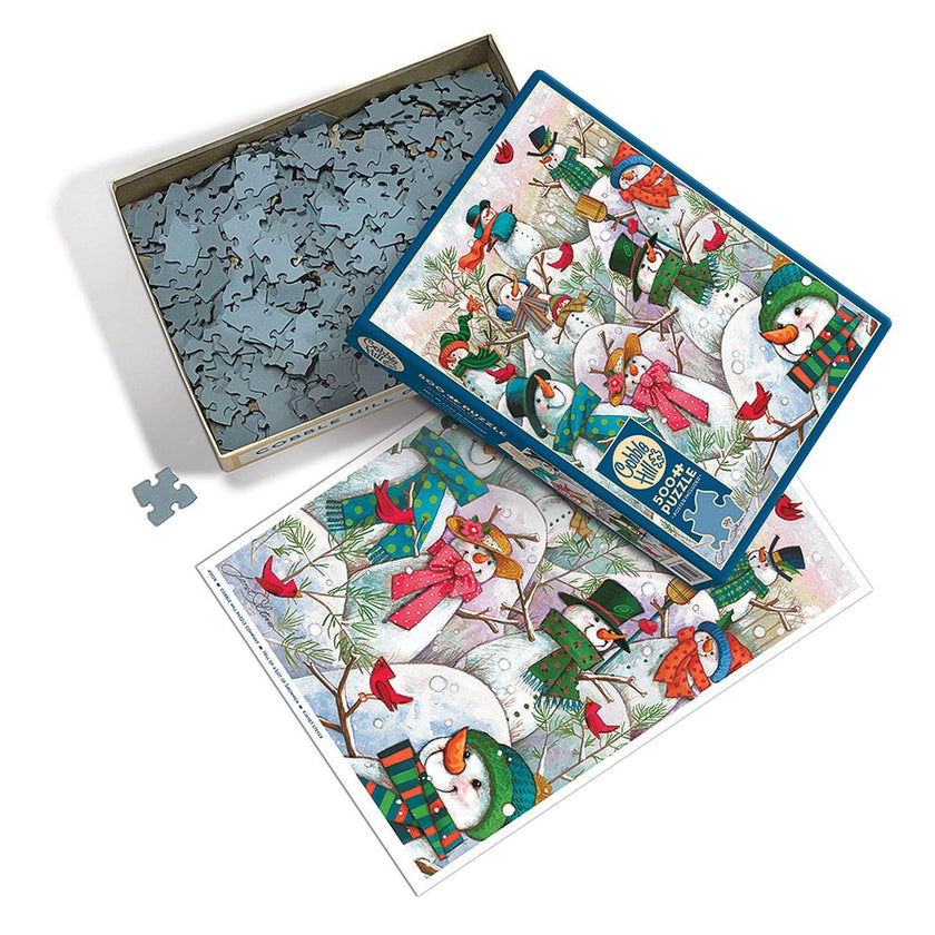 Cobble Hill - Hill of A Lot of Snowmen (500-Piece Puzzle)