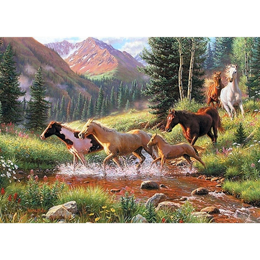 Cobble Hill - Horse Stream (35-Piece Puzzle Tray)