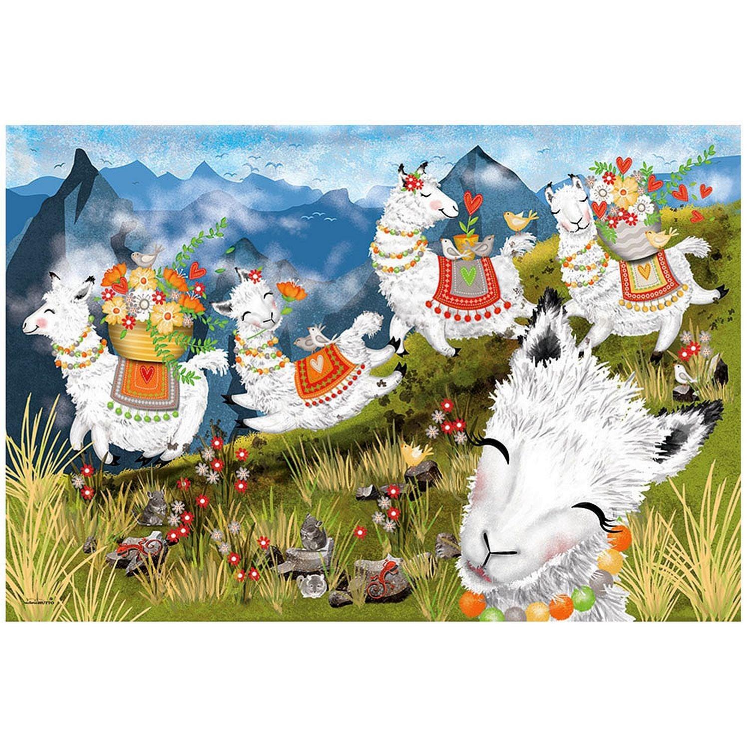 Cobble Hill - Leaping Llamas (36-Piece Puzzle)