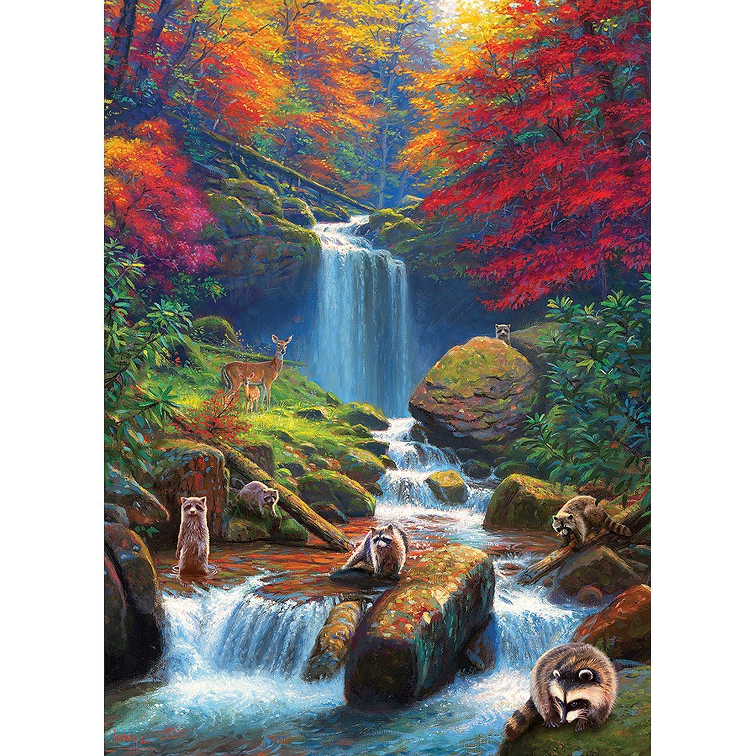 Cobble Hill - Mystic Fallsin Autumn (1000-Piece Puzzle)