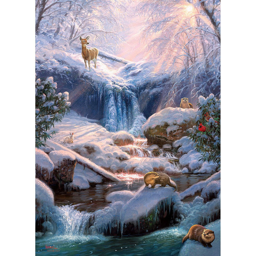 Cobble Hill - Mystic Fallsin Winter (1000-Piece Puzzle)