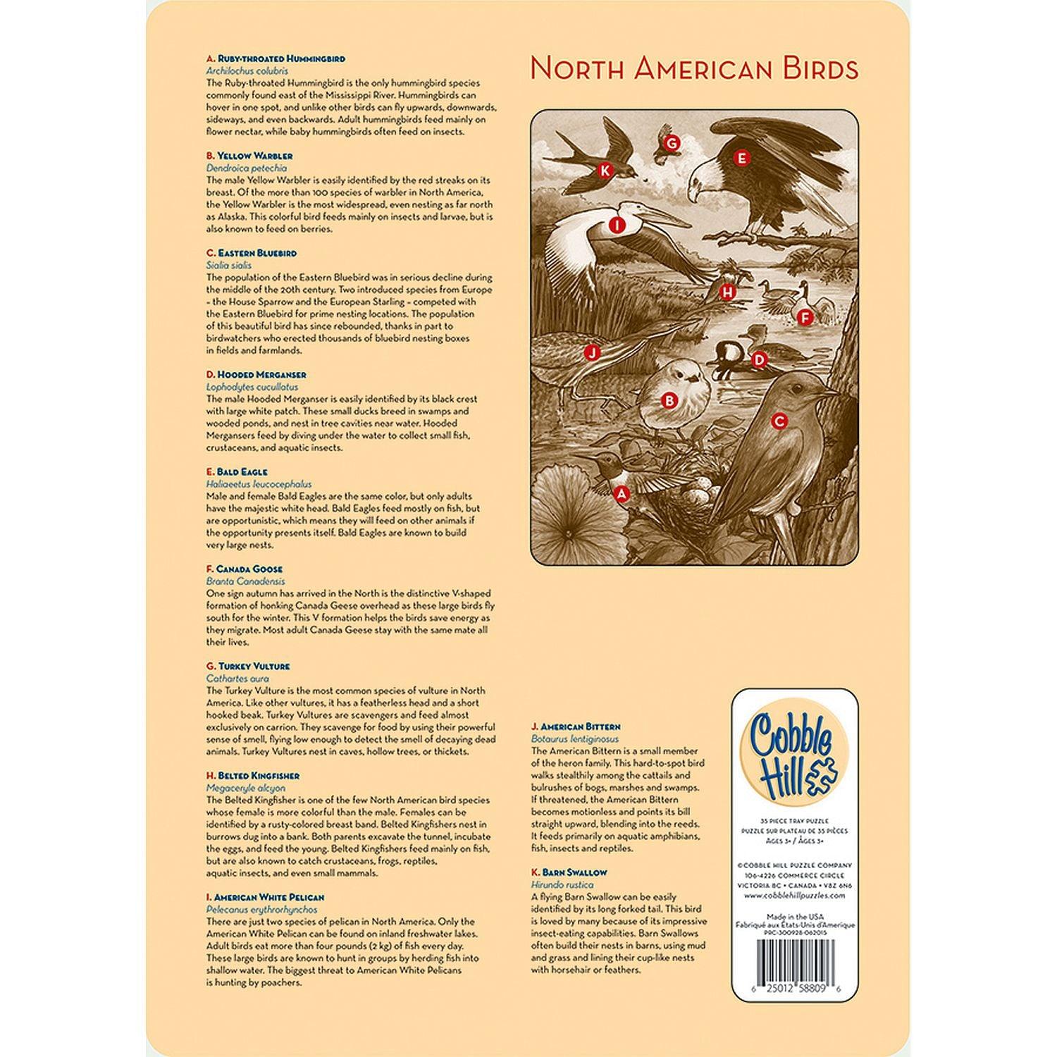 Cobble Hill - North American Birds (35-Piece Puzzle Tray)