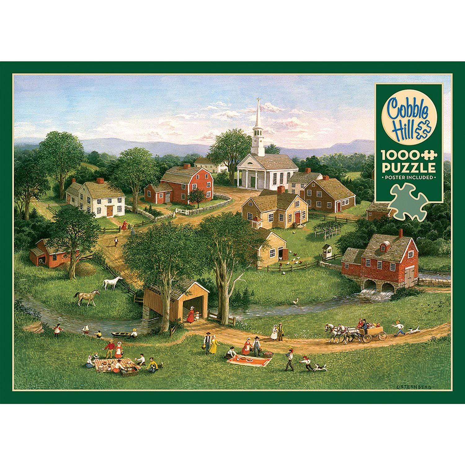 Cobble Hill - Picnic By The Bridge (1000-Piece Puzzle)