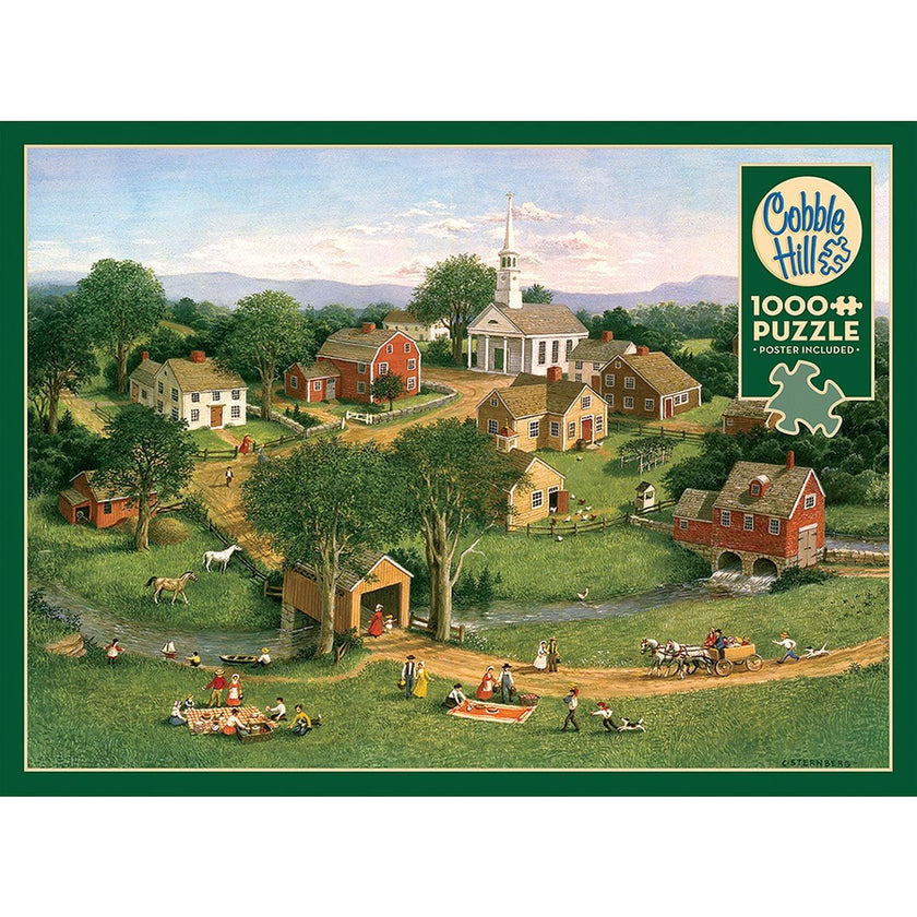 Cobble Hill - Picnic By The Bridge (1000-Piece Puzzle)