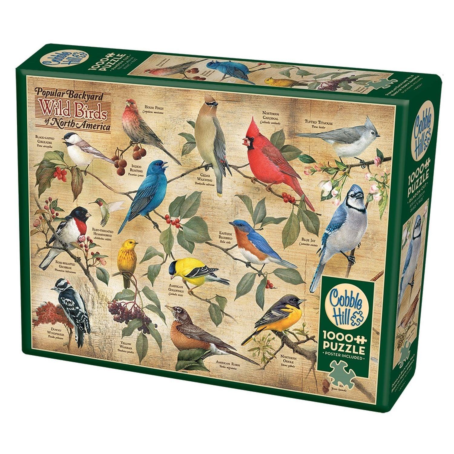 Cobble Hill - Popular Backyard Wild Birds of NA (1000-Piece Puzzle)