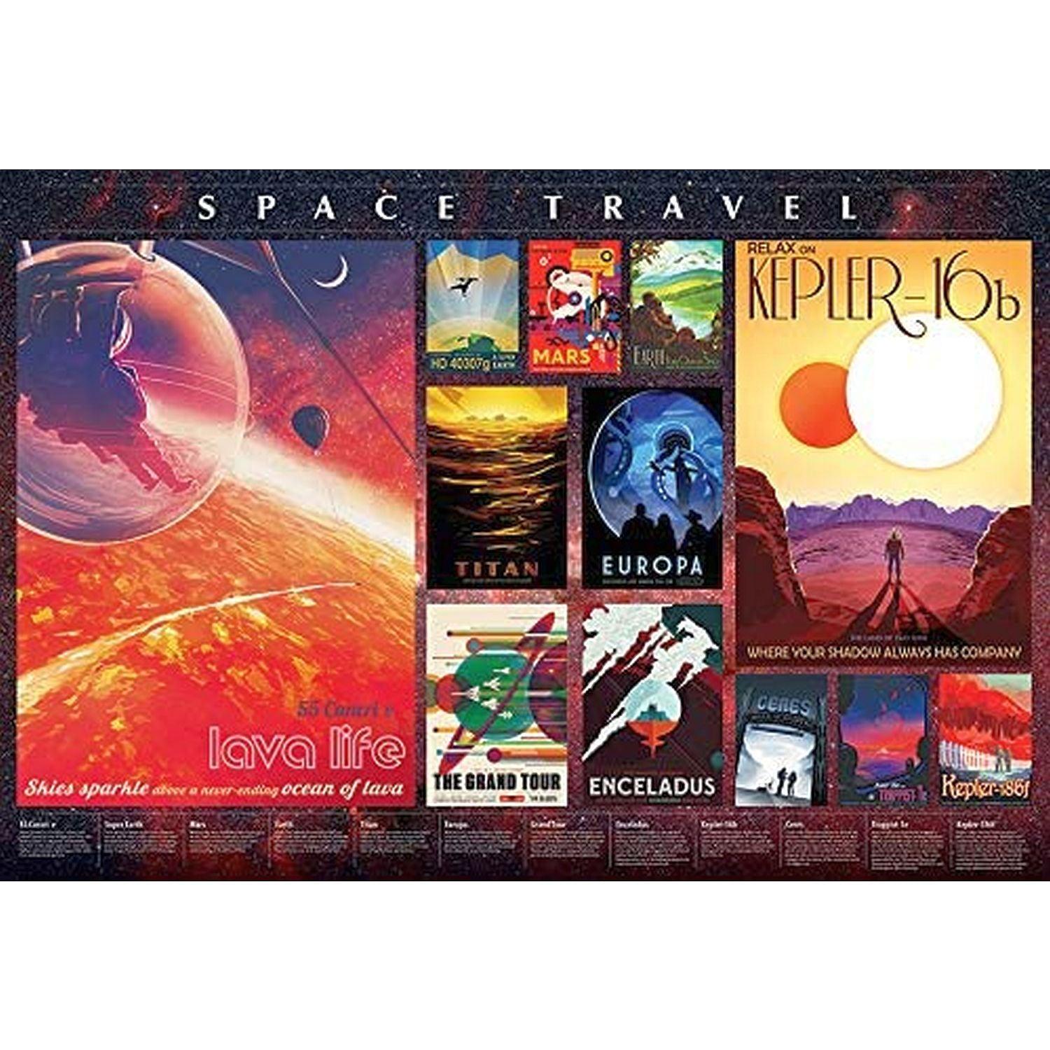 Cobble Hill - Space Travel Posters (2000-Piece Puzzle)