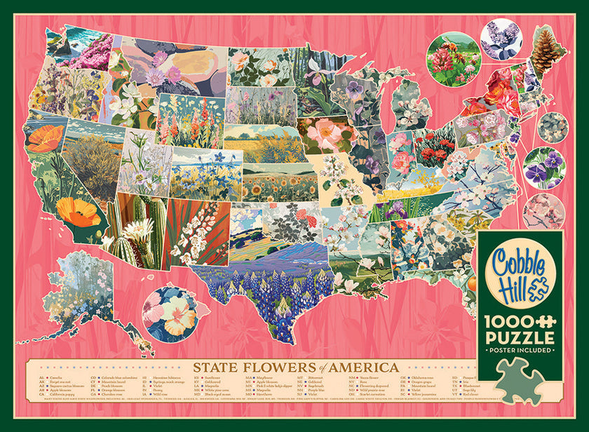 Cobble Hill - State Flowers of America (1000-Piece Puzzle)