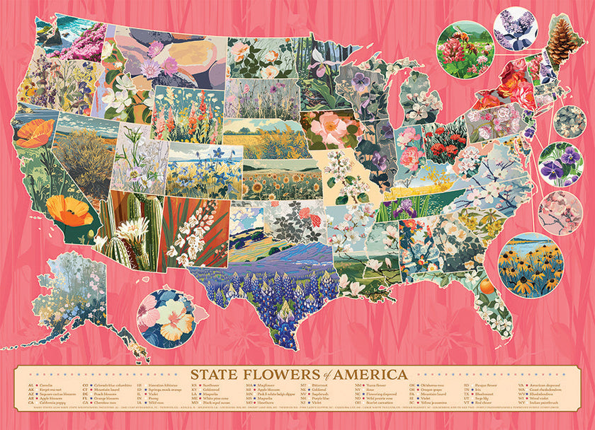 Cobble Hill - State Flowers of America (1000-Piece Puzzle)