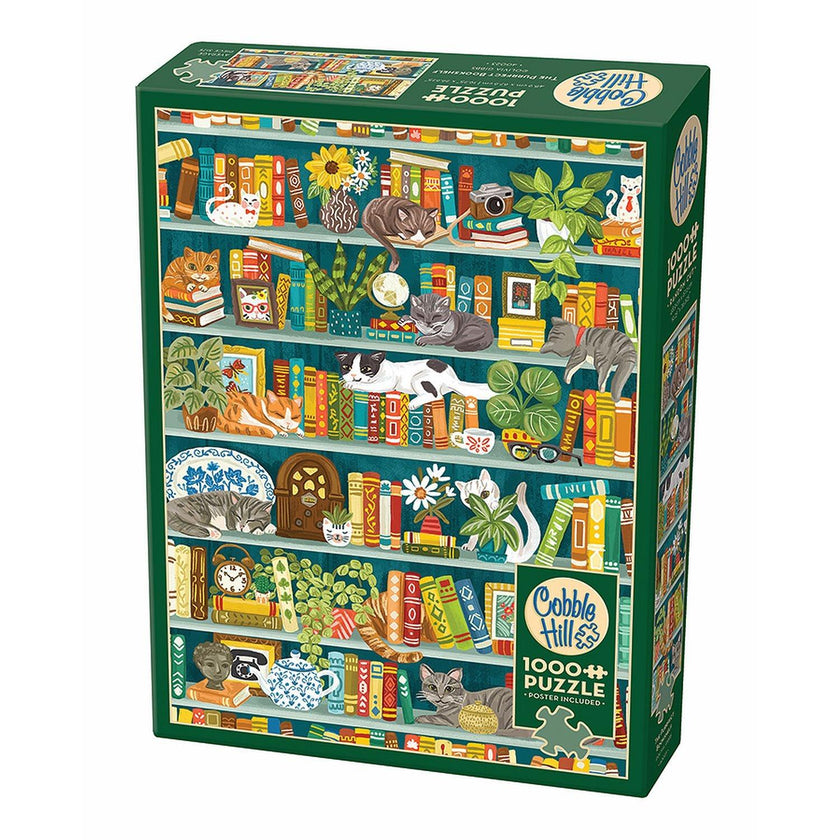 Cobble Hill - The Purrfect Bookshelf (1000-Piece Puzzle)