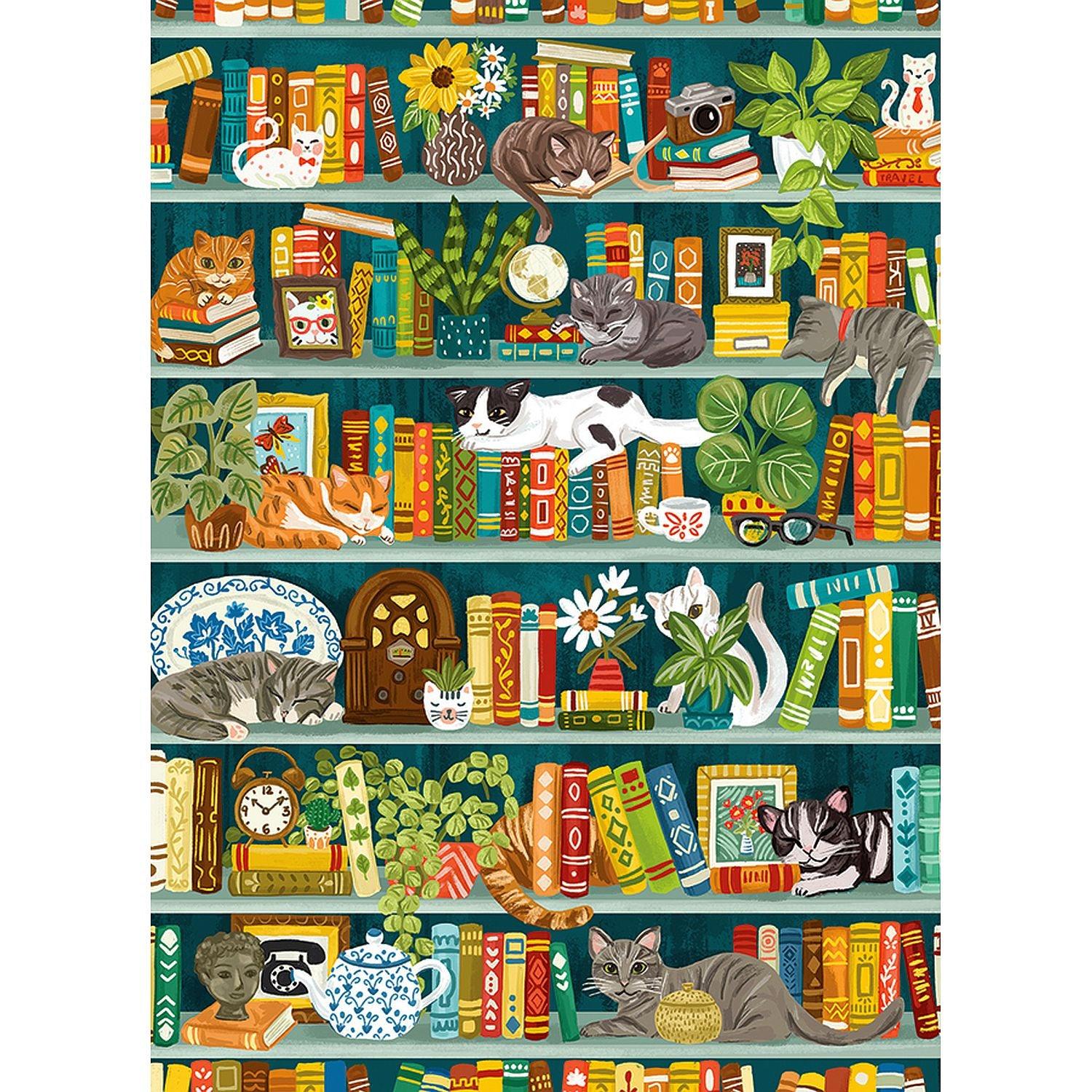 Cobble Hill - The Purrfect Bookshelf (1000-Piece Puzzle)