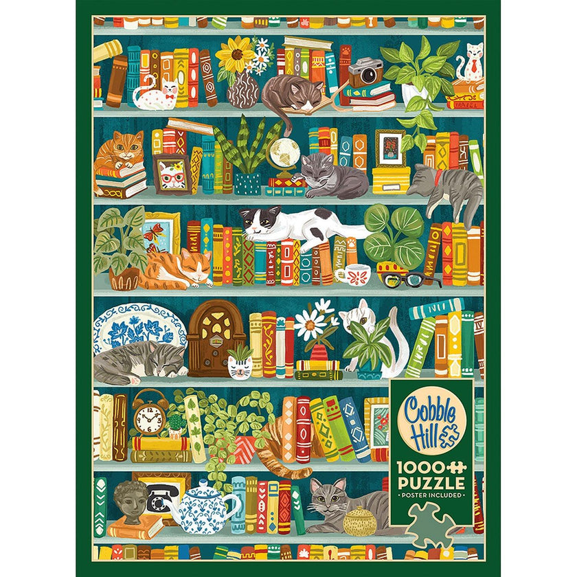 Cobble Hill - The Purrfect Bookshelf (1000-Piece Puzzle)