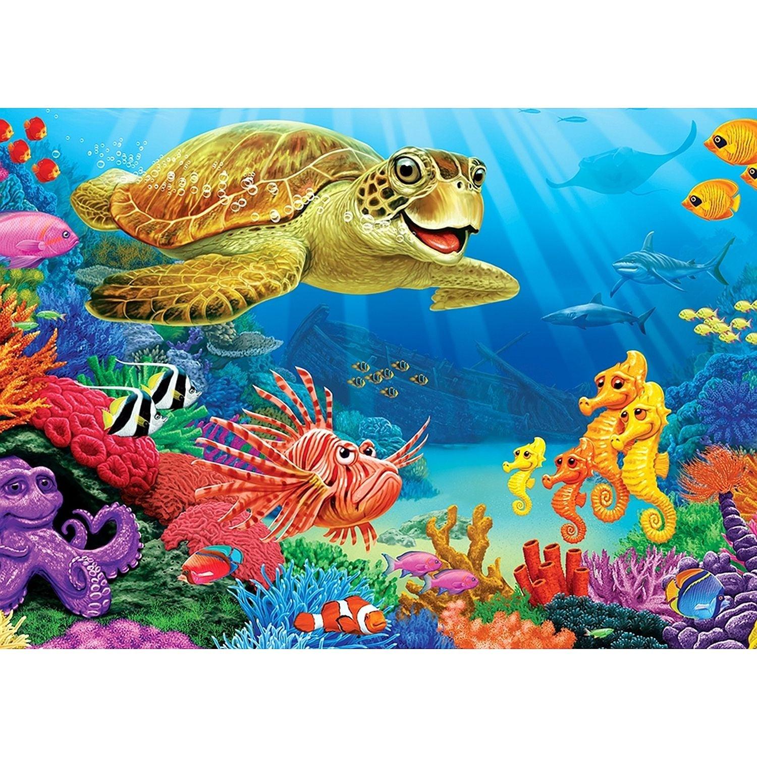 Cobble Hill - Undersea Turtle (35-Piece Puzzle Tray)