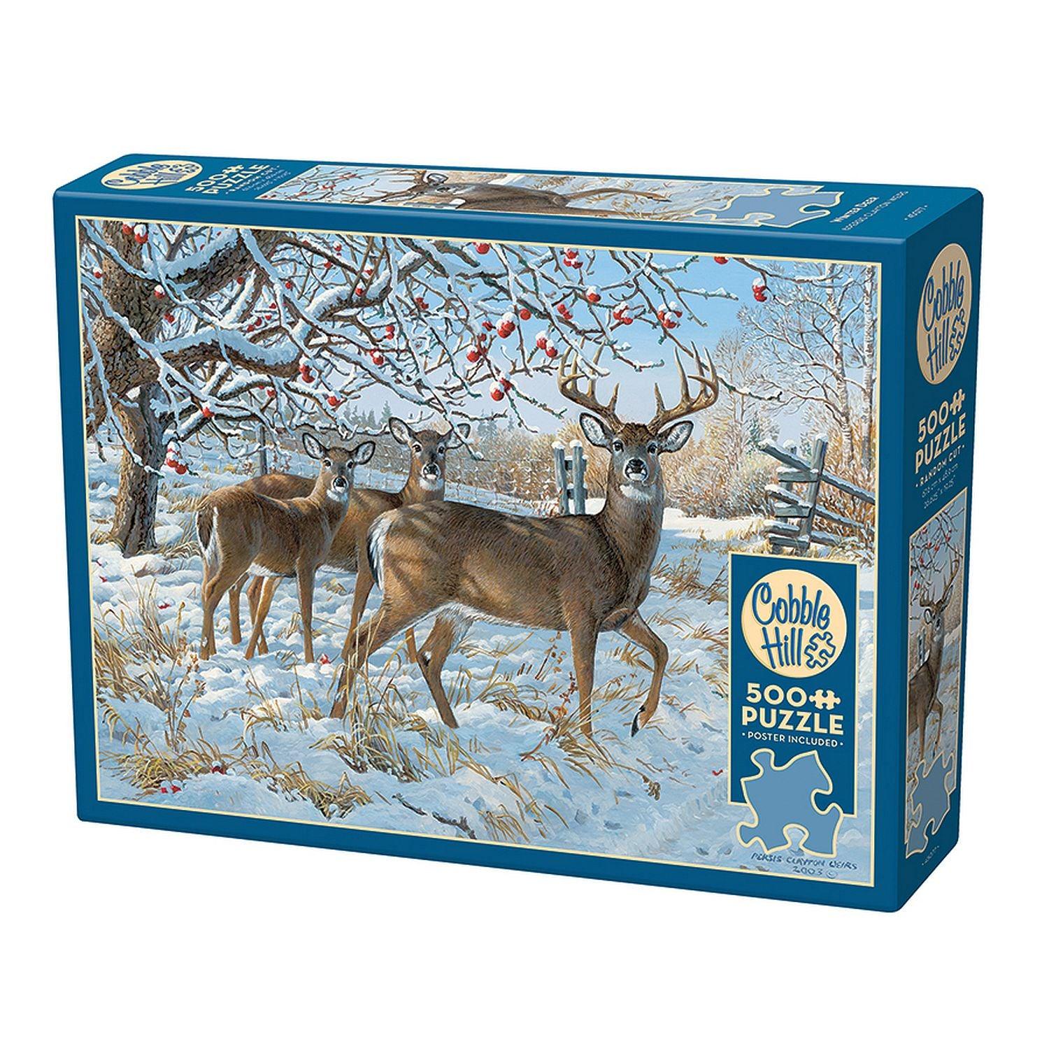 Cobble Hill - Winter Deer (500-Piece Puzzle)