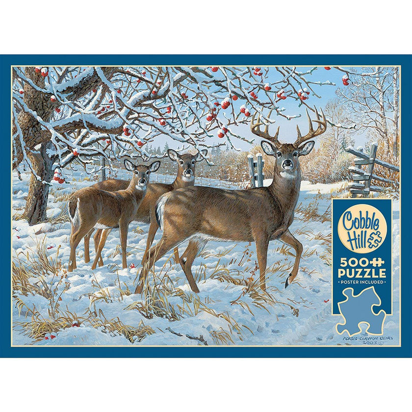 Cobble Hill - Winter Deer (500-Piece Puzzle)