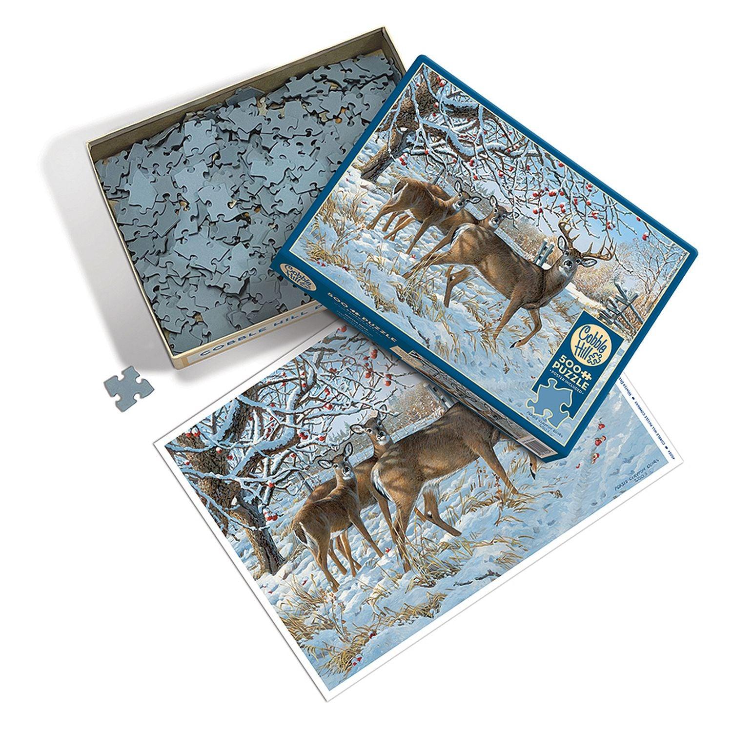 Cobble Hill - Winter Deer (500-Piece Puzzle)