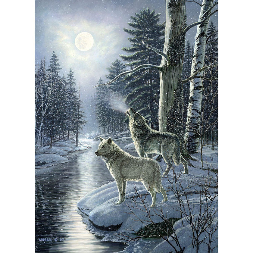 Cobble Hill - Wolves By Moonlight (1000-Piece Puzzle)