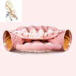 Collapsible Cat Tunnel Toy – Washable, Durable & Foldable (Pink, Matcha, Coffee, Bar)