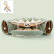Collapsible Cat Tunnel Toy – Washable, Durable & Foldable (Pink, Matcha, Coffee, Bar)