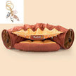Collapsible Cat Tunnel Toy – Washable, Durable & Foldable (Pink, Matcha, Coffee, Bar)