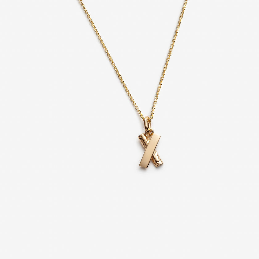 Loyale - Collier avec pendentif en forme de X