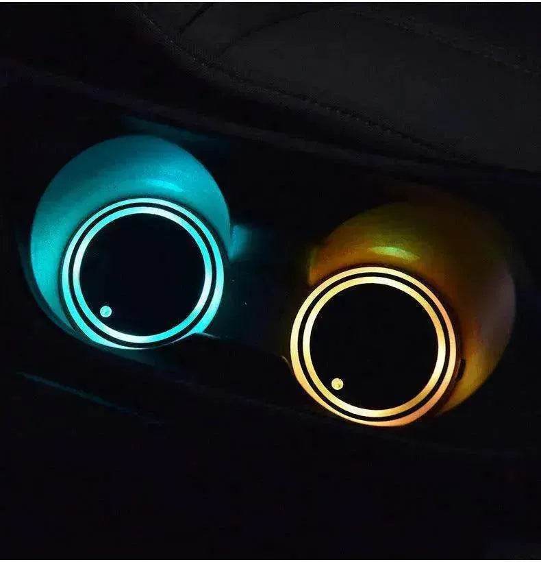 Colorful LED Coaster: Solar & USB Charging